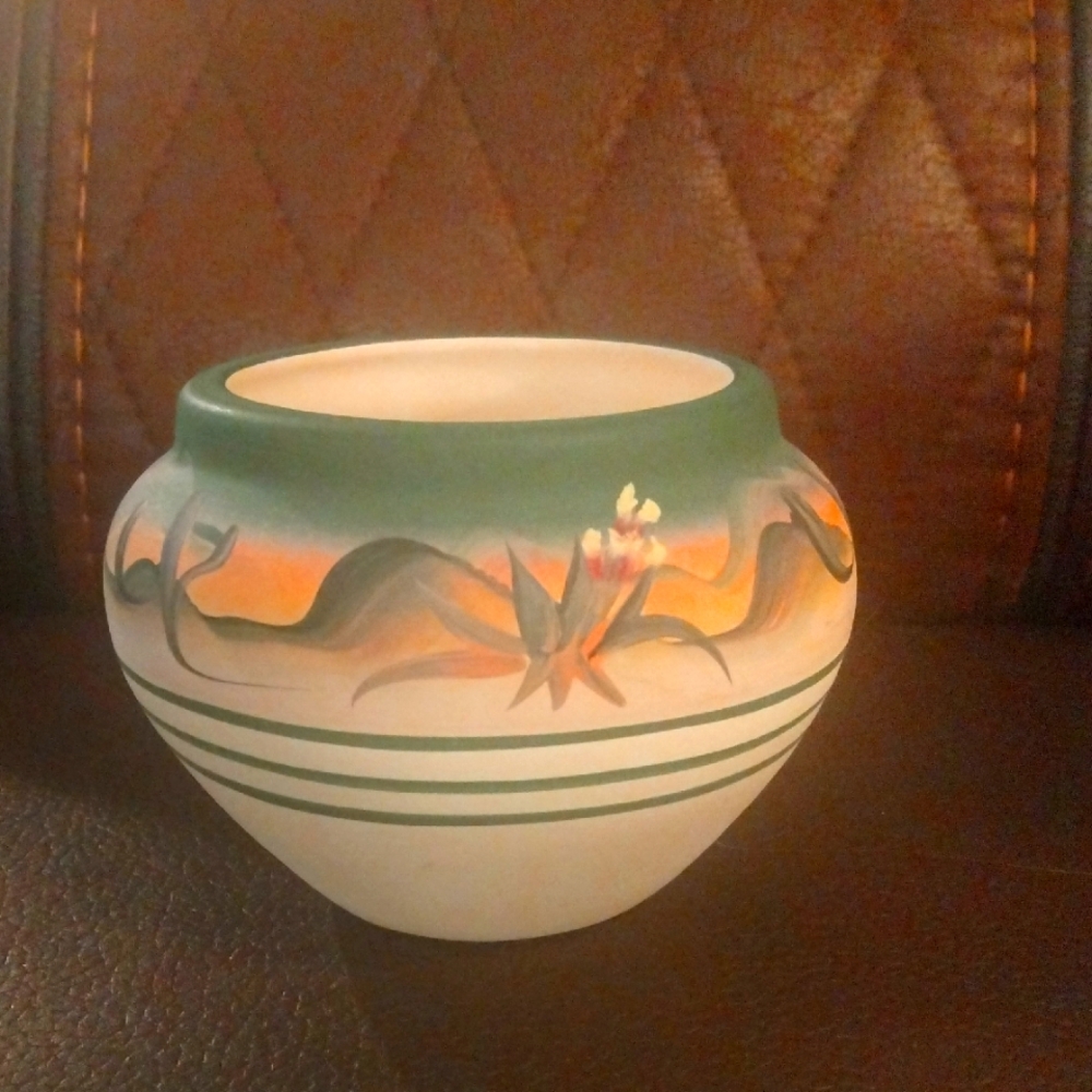 Decorative Ceramic Vase with Floral Design
